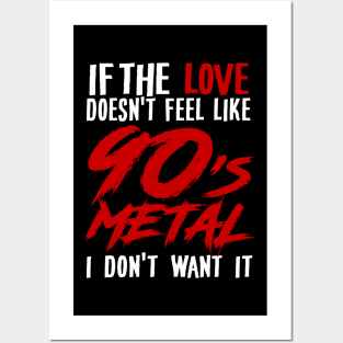 90s Metal - Retro Vintage Grunge Heavy Gift Posters and Art